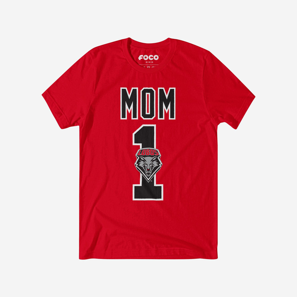 New Mexico Lobos Number 1 Mom T-Shirt FOCO S - FOCO.com