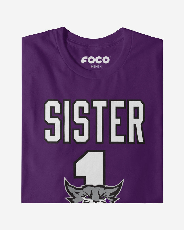 Weber State Wildcats Number 1 Sister T-Shirt FOCO - FOCO.com