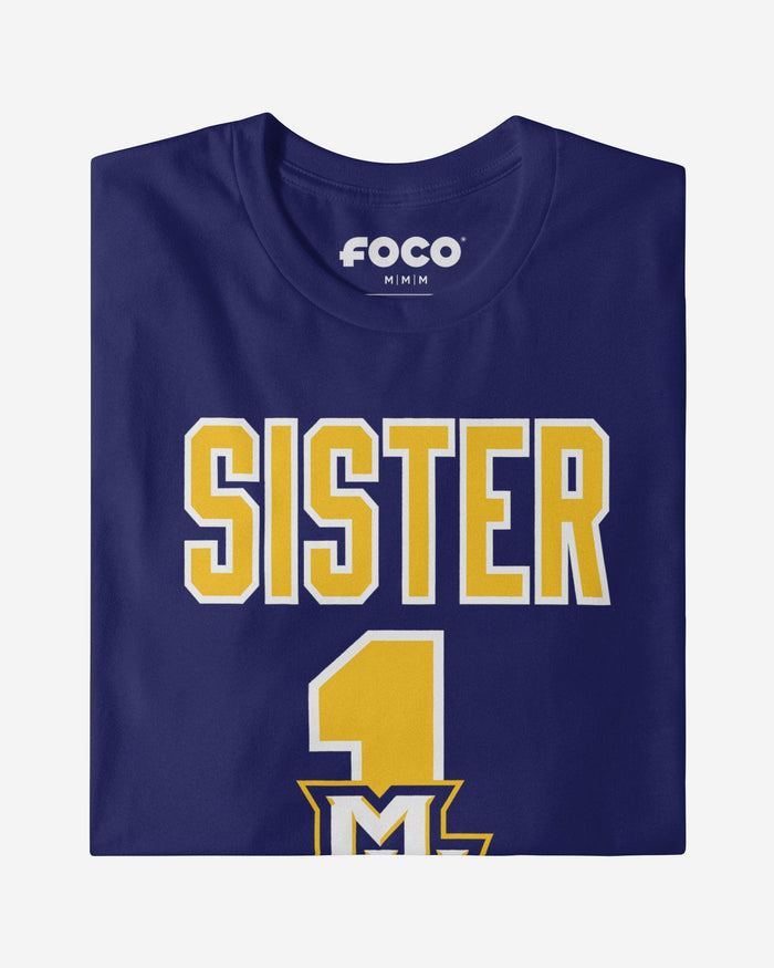 Marquette Golden Eagles Number 1 Sister T-Shirt FOCO - FOCO.com