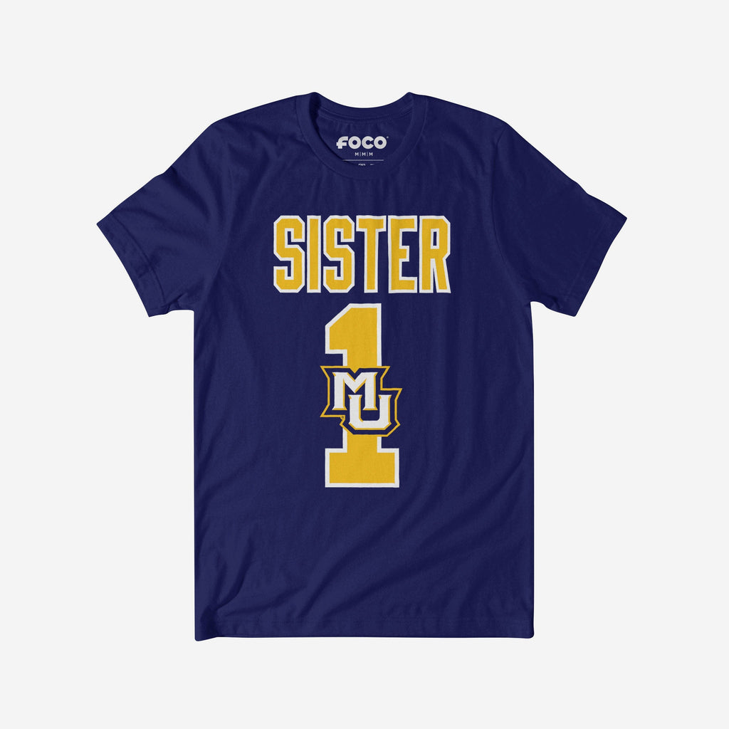 Marquette Golden Eagles Number 1 Sister T-Shirt FOCO S - FOCO.com