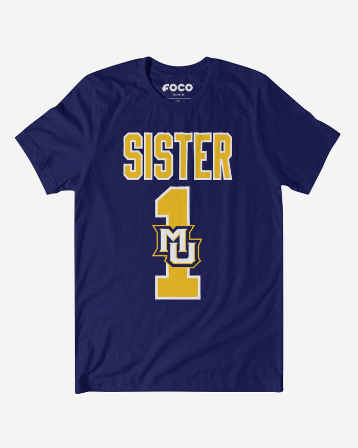 Marquette Golden Eagles Number 1 Sister T-Shirt FOCO S - FOCO.com