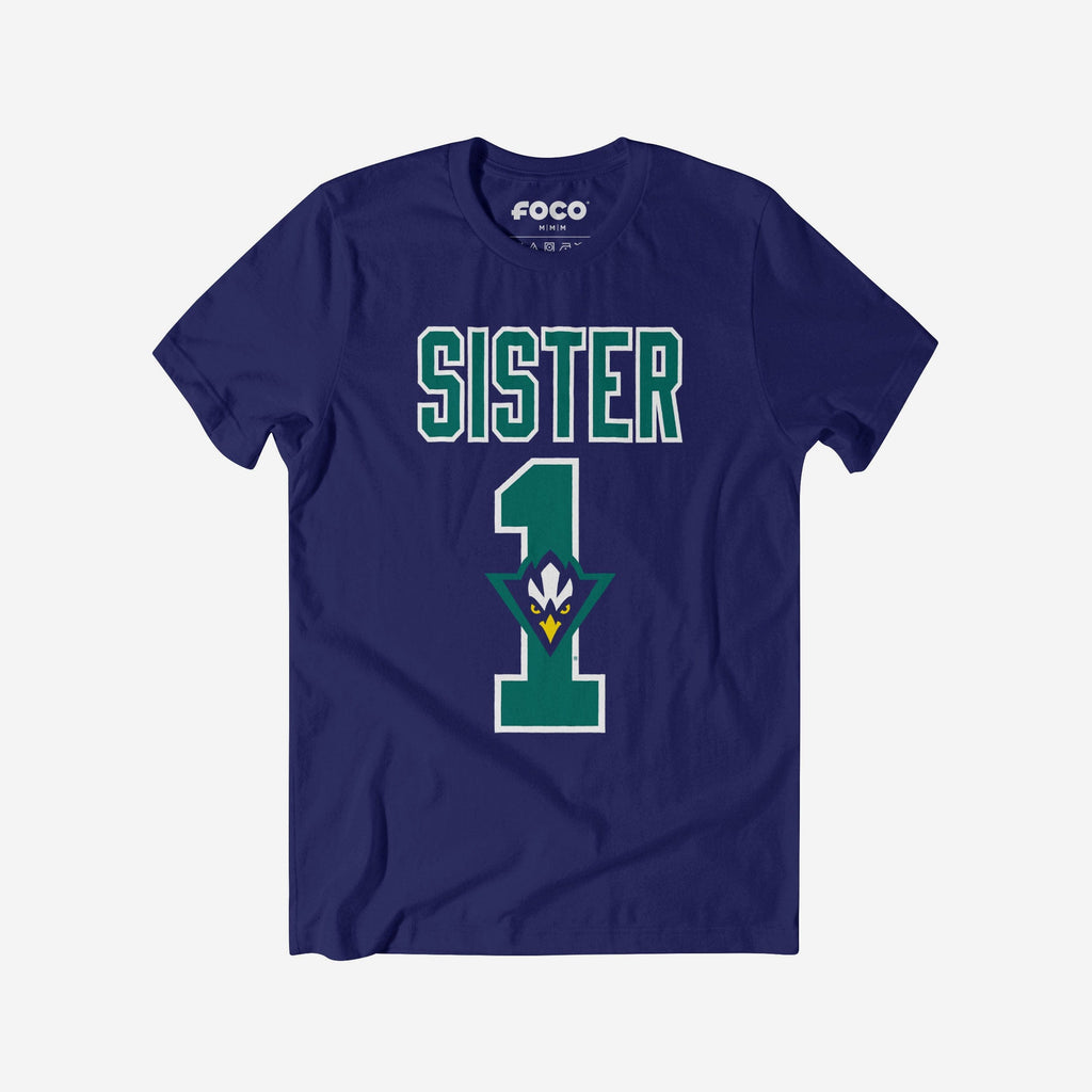 UNC Wilmington Seahawks Number 1 Sister T-Shirt FOCO S - FOCO.com