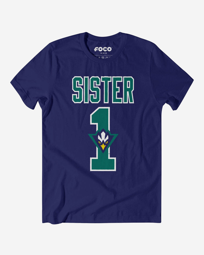 UNC Wilmington Seahawks Number 1 Sister T-Shirt FOCO S - FOCO.com