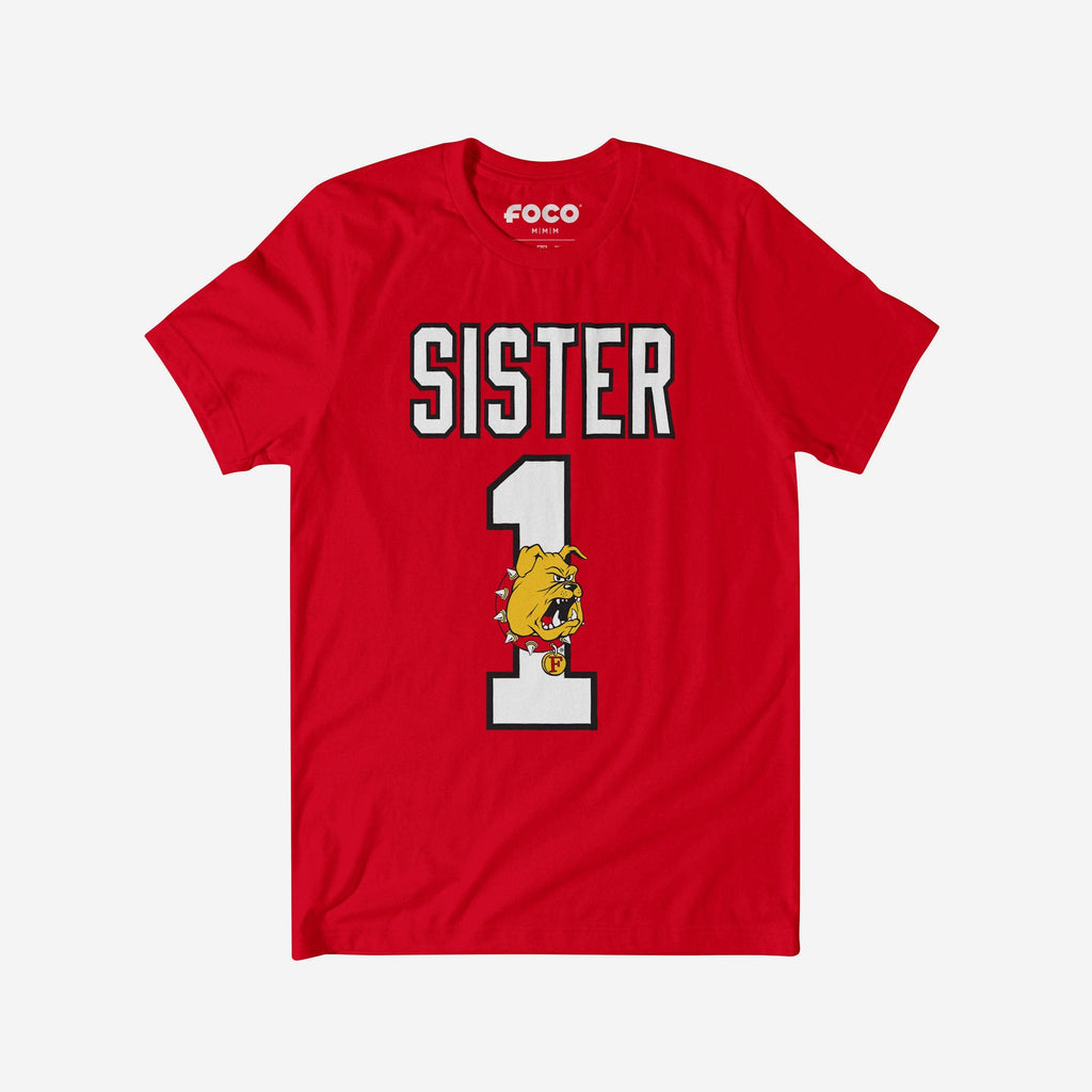 Ferris State Bulldogs Number 1 Sister T-Shirt FOCO S - FOCO.com