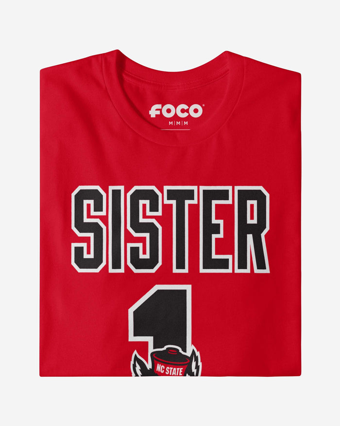 NC State Wolfpack Number 1 Sister T-Shirt FOCO - FOCO.com