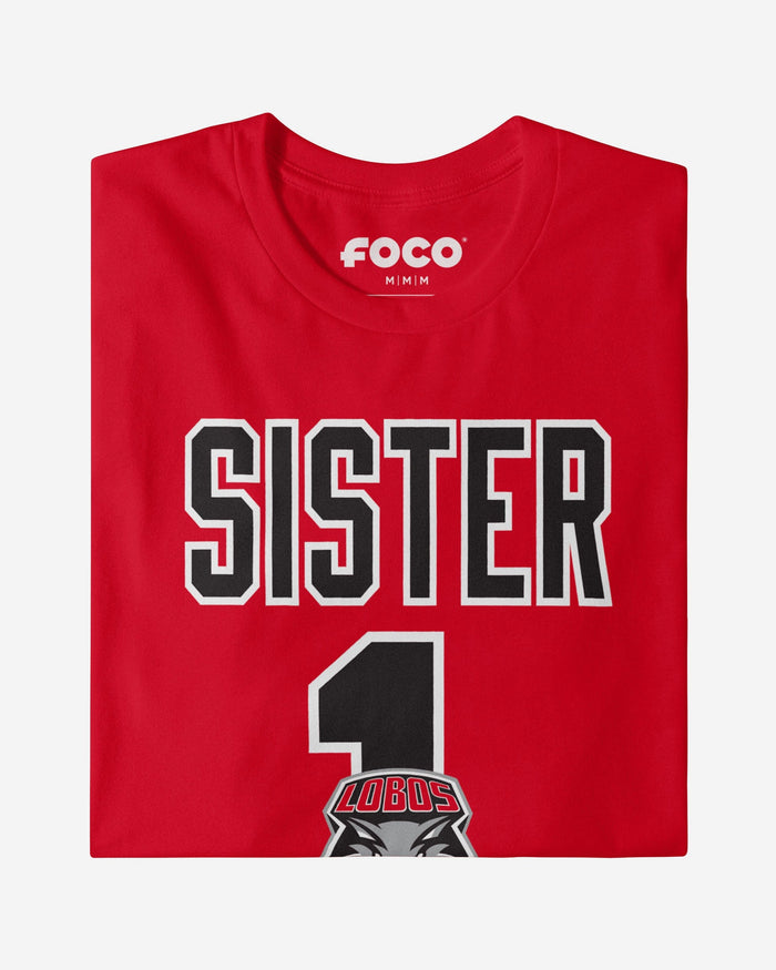 New Mexico Lobos Number 1 Sister T-Shirt FOCO - FOCO.com