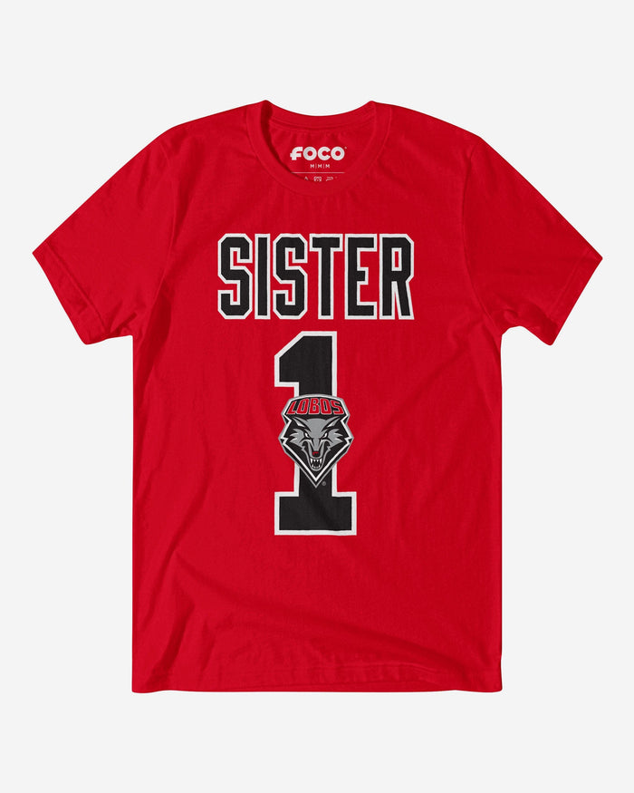 New Mexico Lobos Number 1 Sister T-Shirt FOCO S - FOCO.com