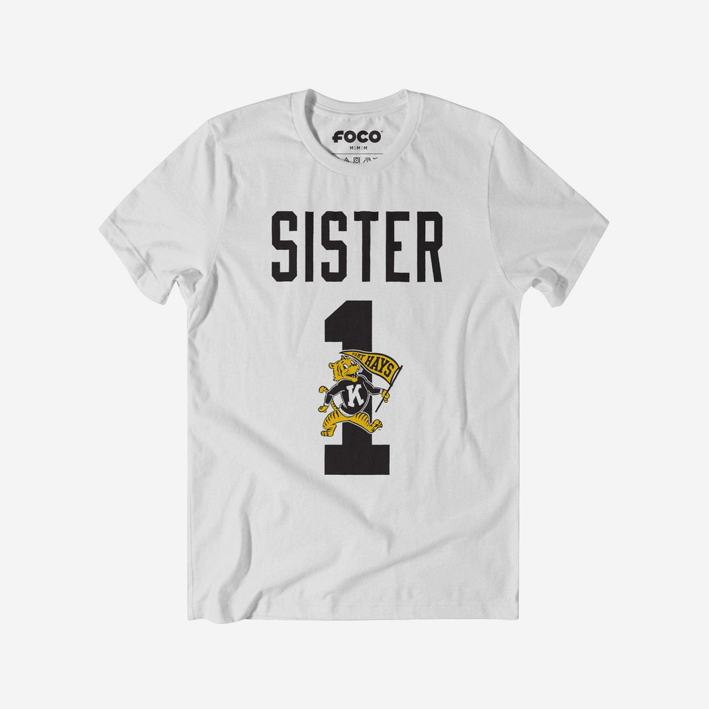 Fort Hays State Tigers Number 1 Sister T-Shirt FOCO S - FOCO.com
