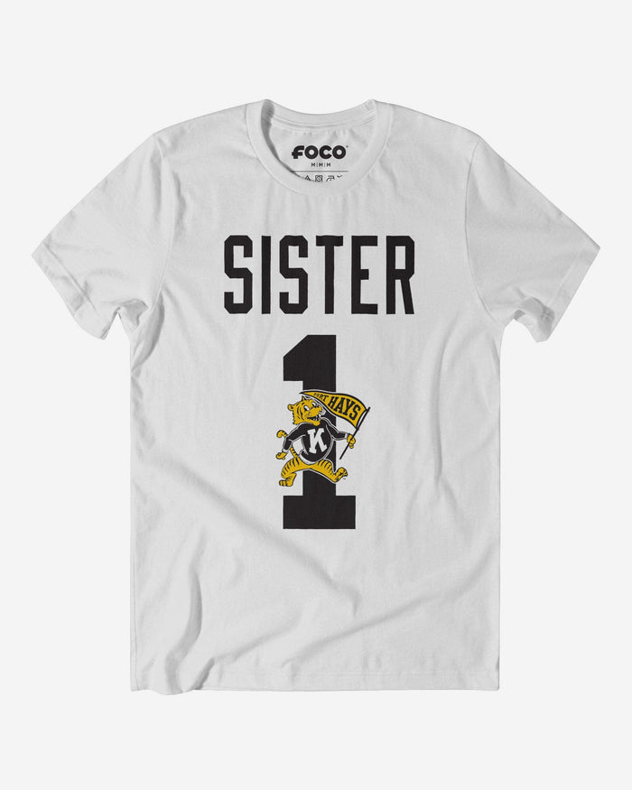 Fort Hays State Tigers Number 1 Sister T-Shirt FOCO S - FOCO.com