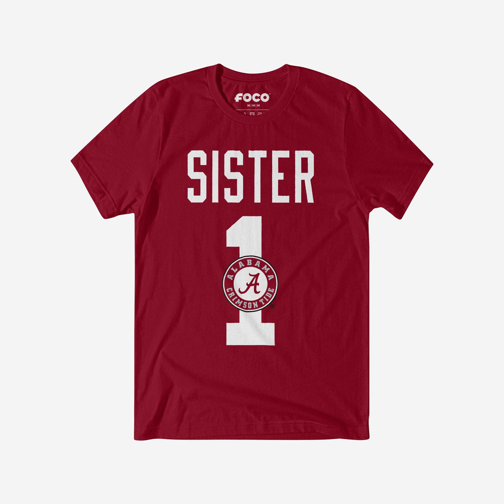 Alabama Crimson Tide Number 1 Sister T-Shirt FOCO S - FOCO.com