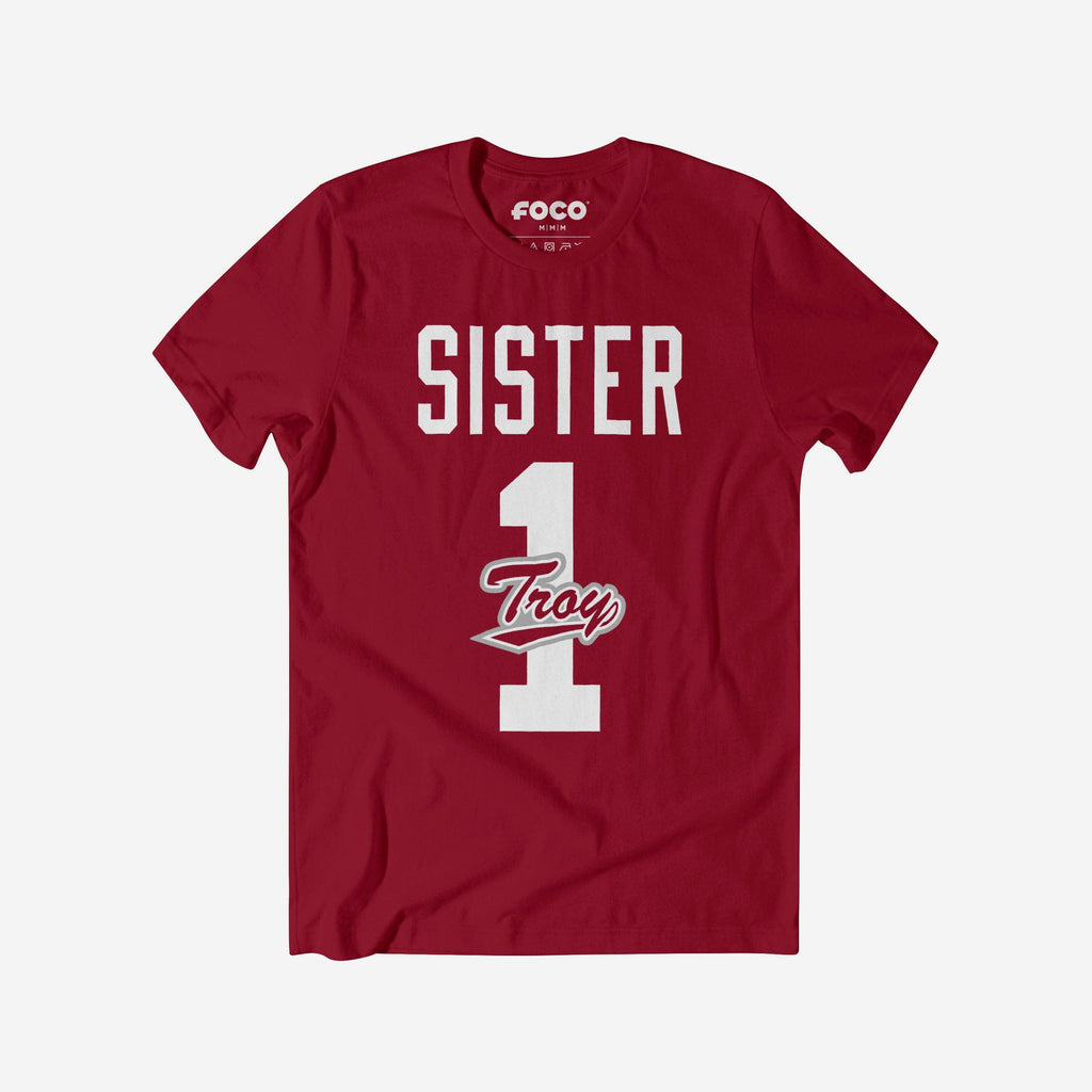 Troy Trojans Number 1 Sister T-Shirt FOCO S - FOCO.com