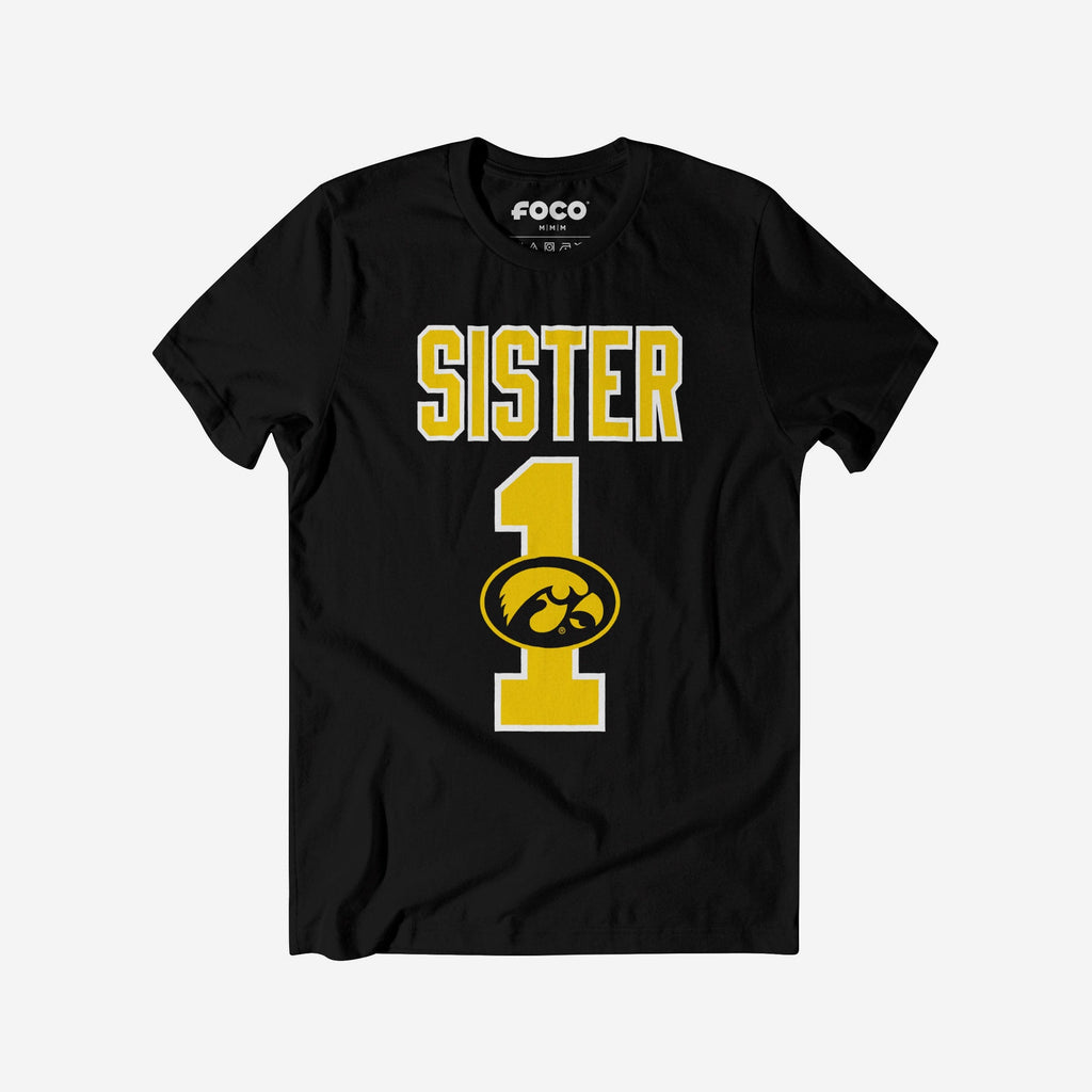 Iowa Hawkeyes Number 1 Sister T-Shirt FOCO S - FOCO.com