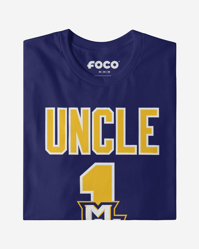 Marquette Golden Eagles Number 1 Uncle T-Shirt FOCO - FOCO.com