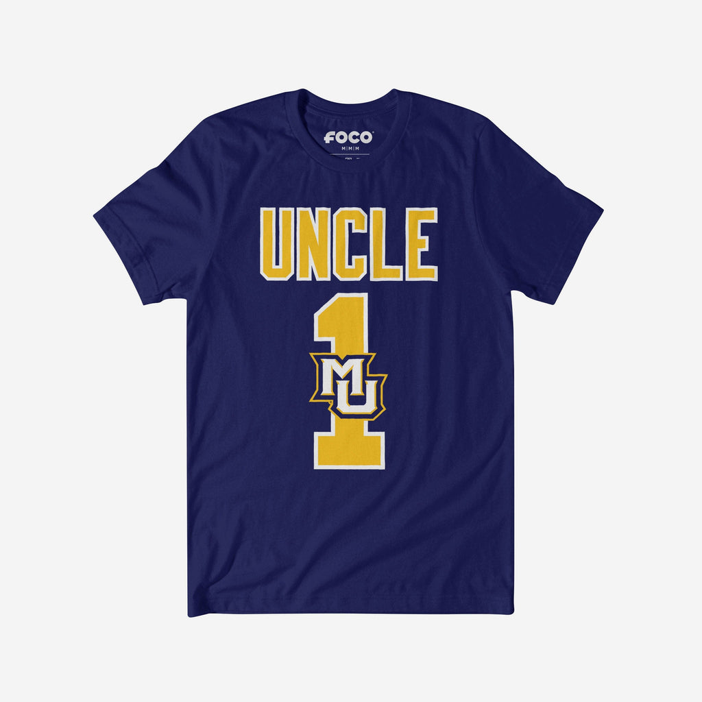 Marquette Golden Eagles Number 1 Uncle T-Shirt FOCO S - FOCO.com