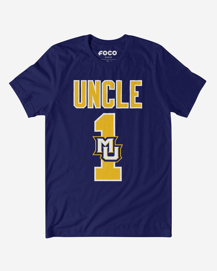 Marquette Golden Eagles Number 1 Uncle T-Shirt FOCO S - FOCO.com