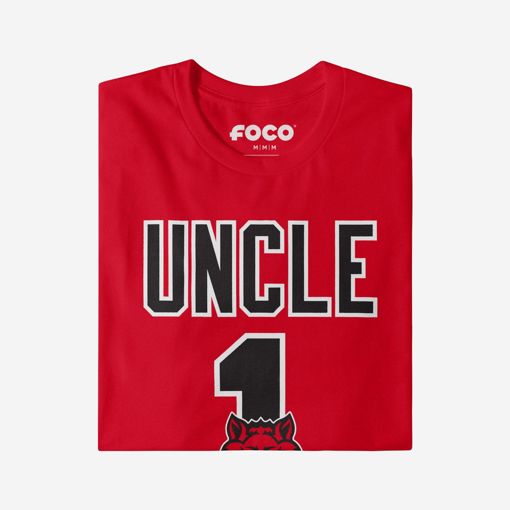 Arkansas State Red Wolves Number 1 Uncle T-Shirt FOCO