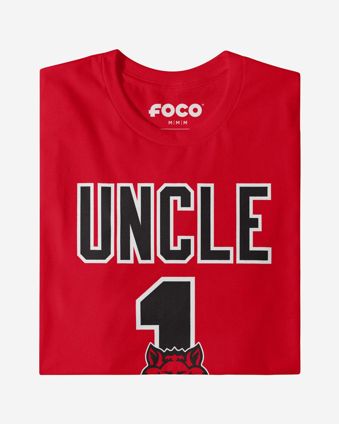 Arkansas State Red Wolves Number 1 Uncle T-Shirt FOCO - FOCO.com