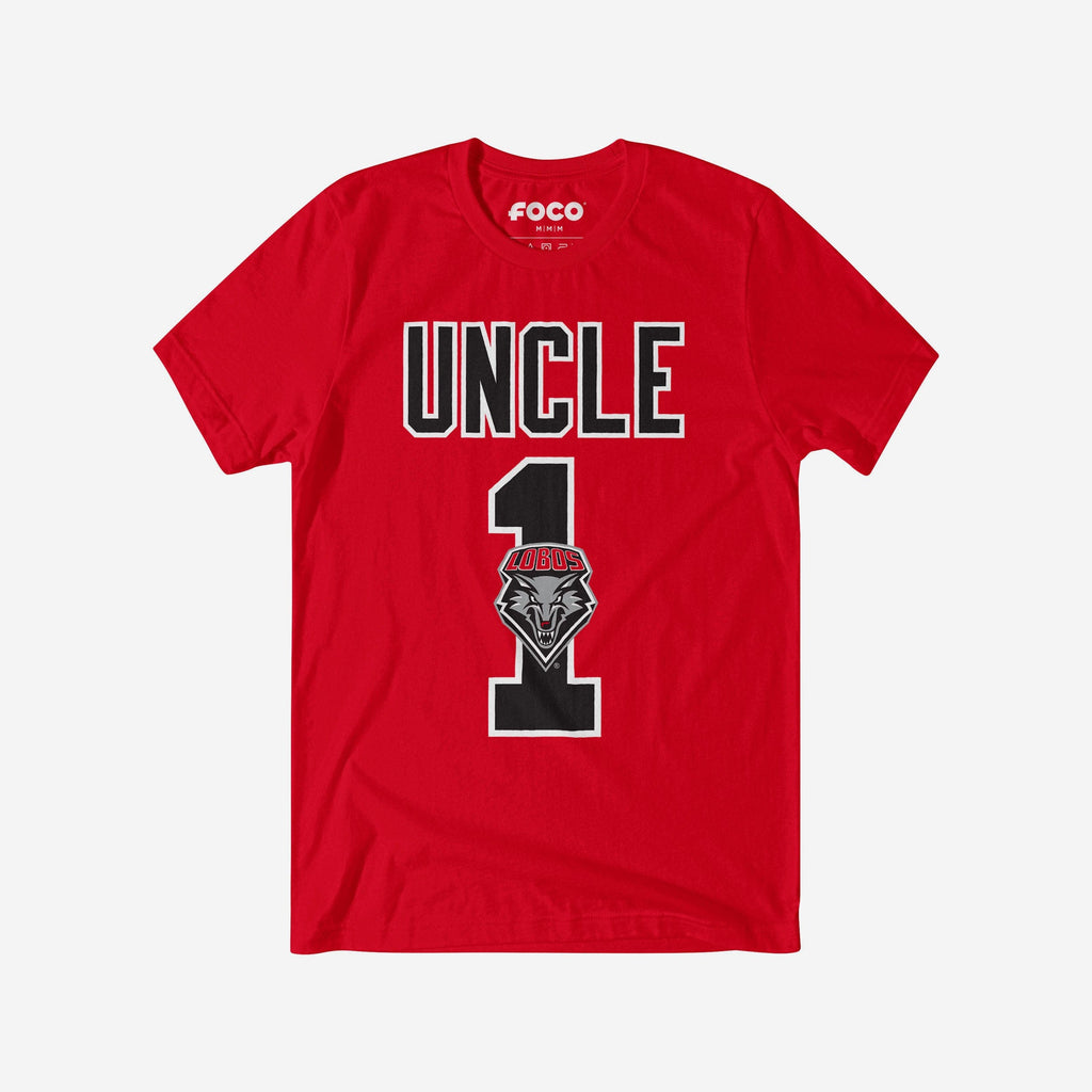 New Mexico Lobos Number 1 Uncle T-Shirt FOCO S - FOCO.com