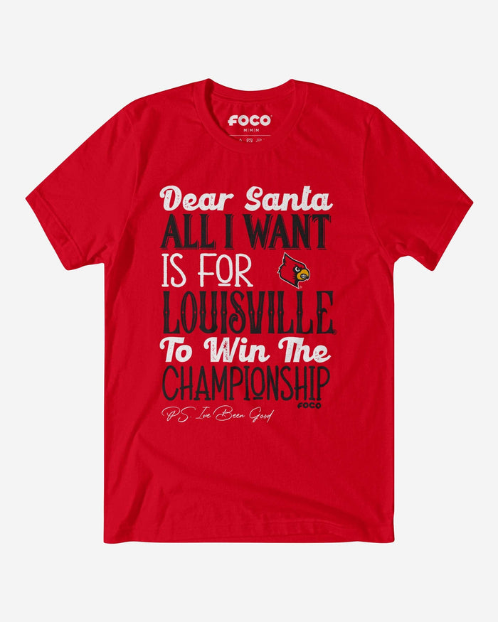 Louisville Cardinals All I Want T-Shirt FOCO S - FOCO.com