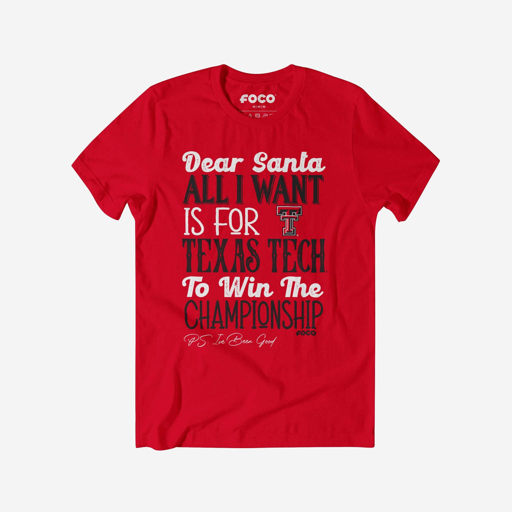 Texas Tech Red Raiders All I Want T-Shirt FOCO S - FOCO.com