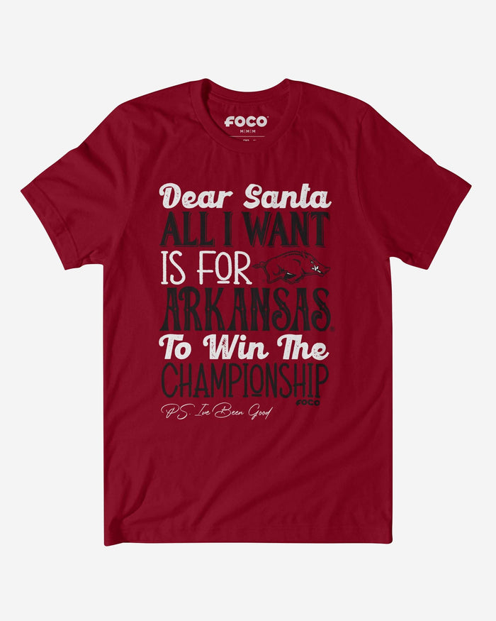 Arkansas Razorbacks All I Want T-Shirt FOCO S - FOCO.com