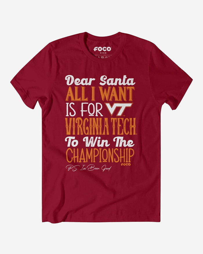 Virginia Tech Hokies All I Want T-Shirt FOCO S - FOCO.com