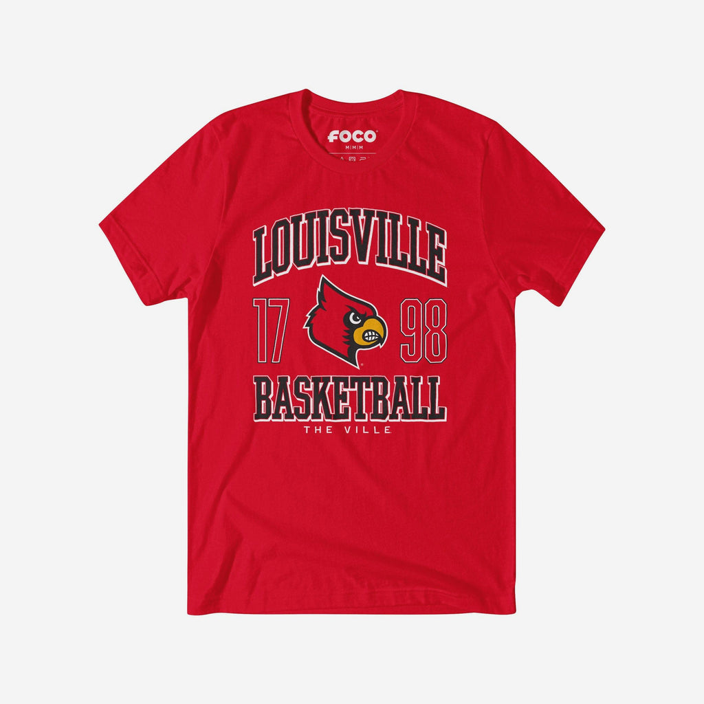 Louisville Cardinals Basketball T-Shirt FOCO S - FOCO.com