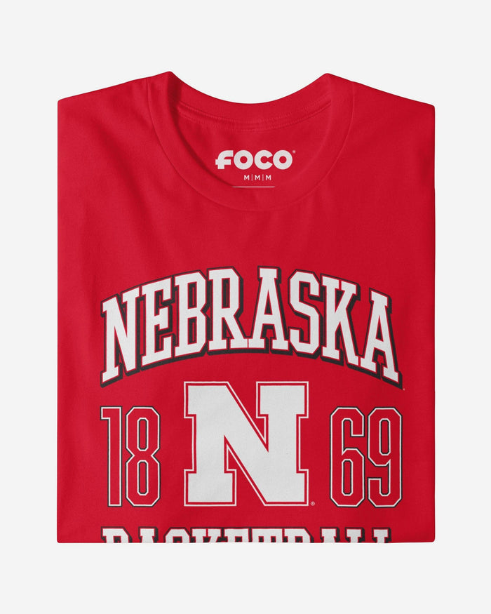 Nebraska Cornhuskers Basketball T-Shirt FOCO S - FOCO.com