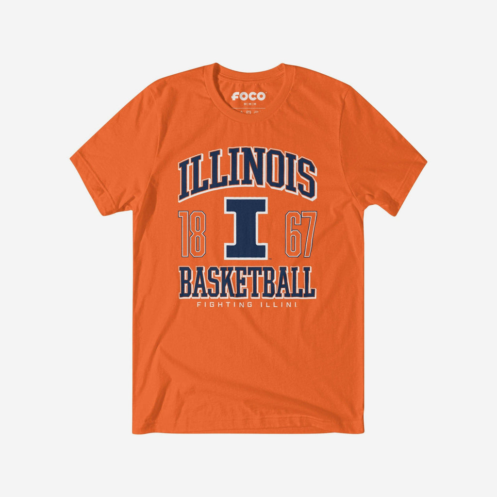 Illinois Fighting Illini Basketball T-Shirt FOCO S - FOCO.com