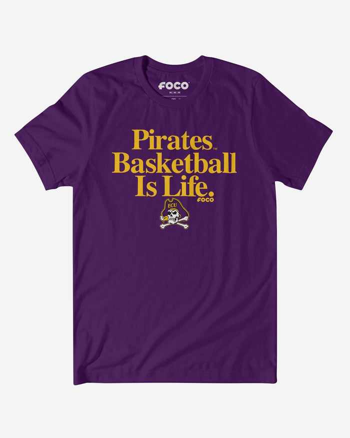 East Carolina Pirates Basketball is Life T-Shirt FOCO S - FOCO.com