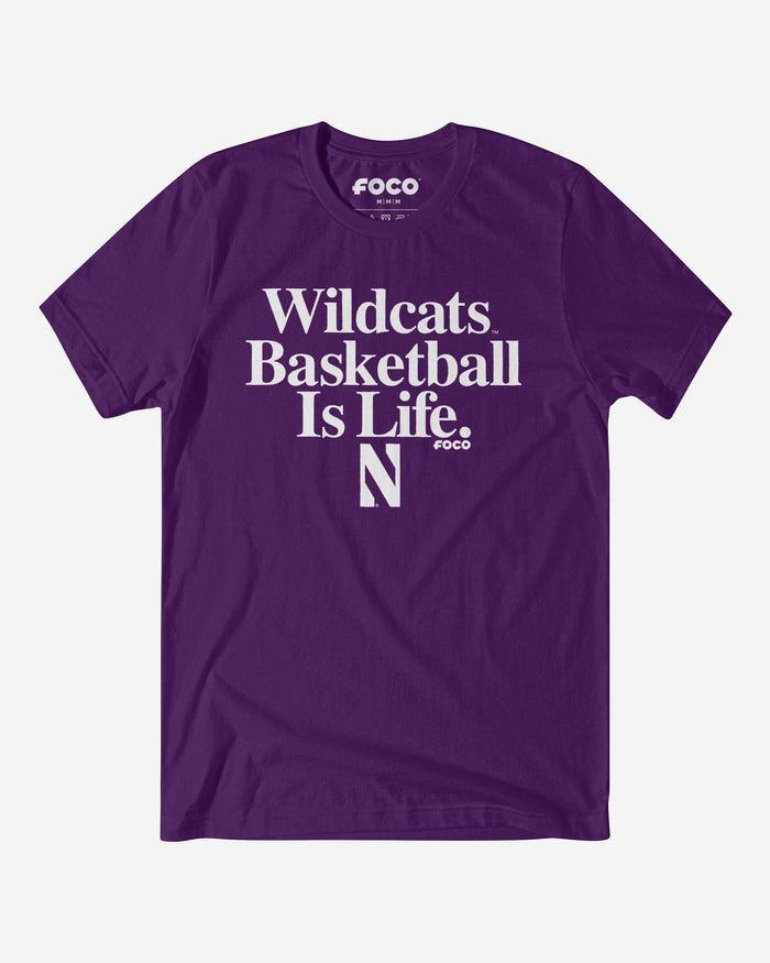 Northwestern Wildcats Basketball is Life T-Shirt FOCO S - FOCO.com