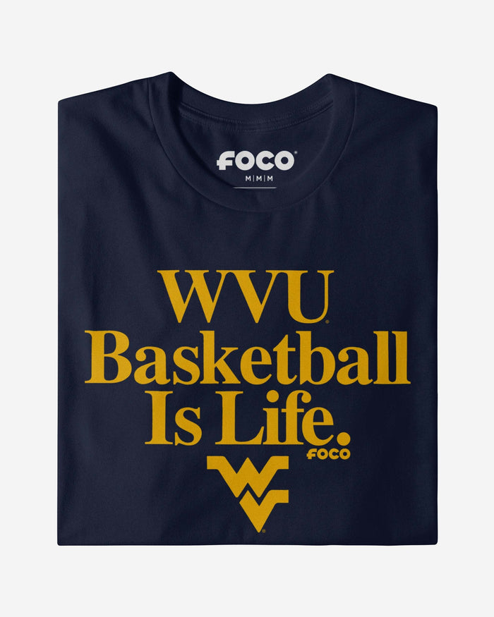 West Virginia Mountaineers Basketball is Life T-Shirt FOCO - FOCO.com