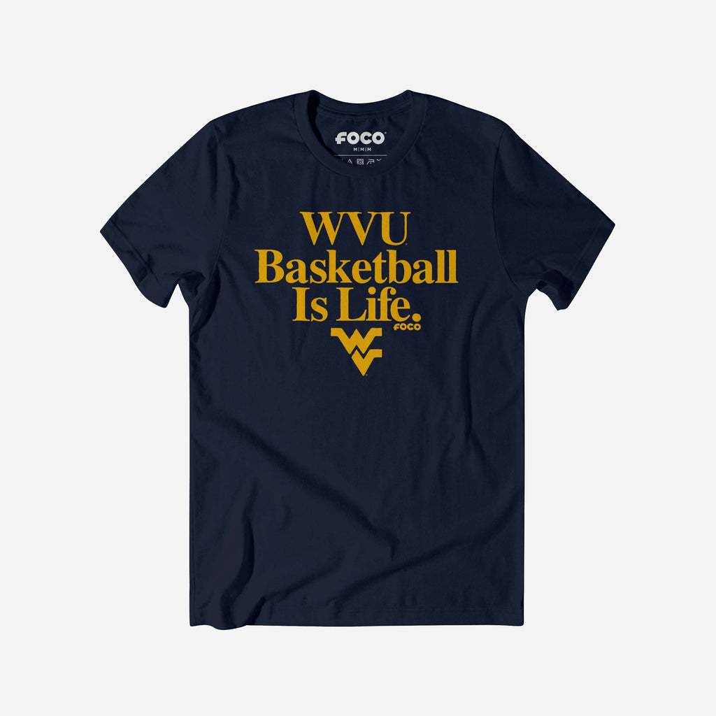 West Virginia Mountaineers Basketball is Life T-Shirt FOCO S - FOCO.com
