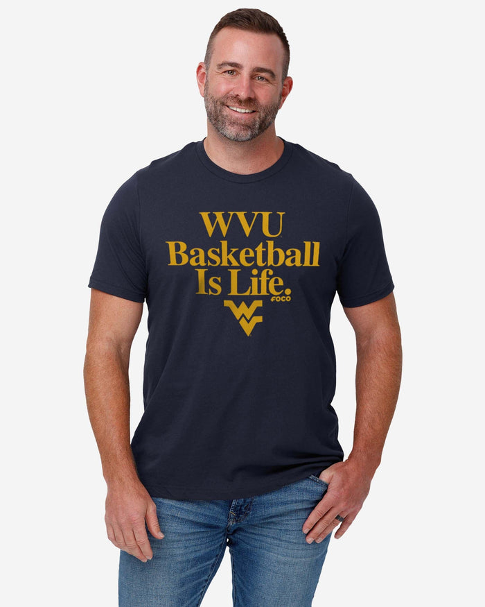 West Virginia Mountaineers Basketball is Life T-Shirt FOCO - FOCO.com
