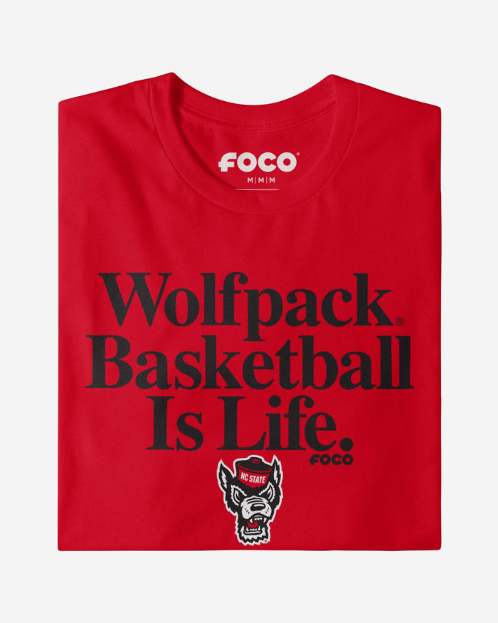 NC State Wolfpack Basketball is Life T-Shirt FOCO - FOCO.com