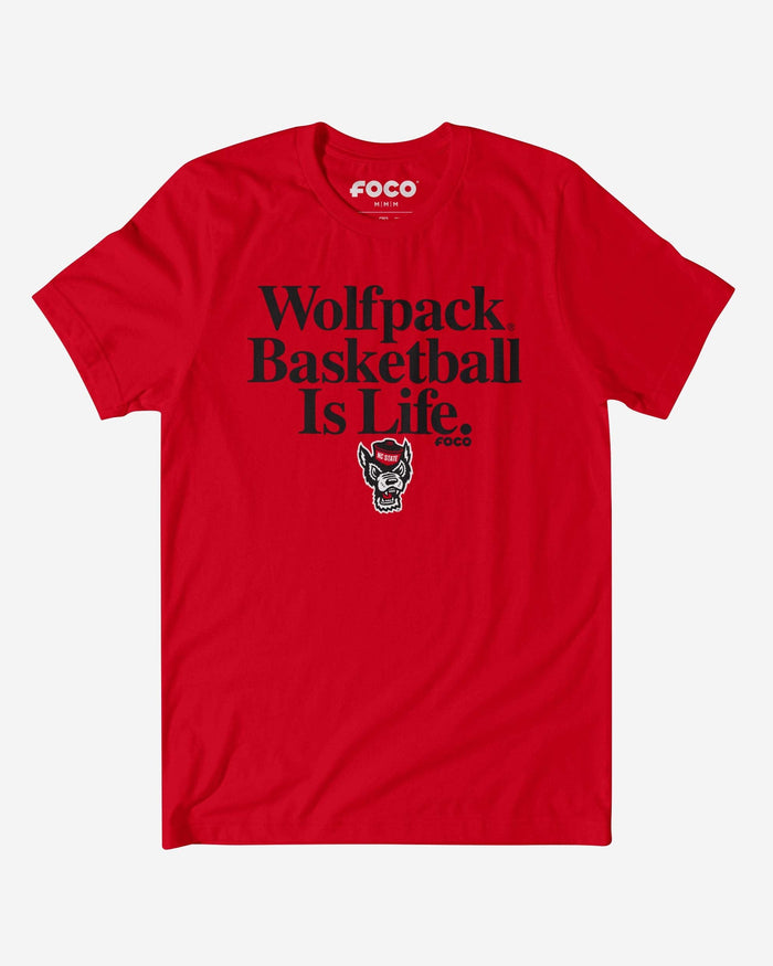 NC State Wolfpack Basketball is Life T-Shirt FOCO S - FOCO.com