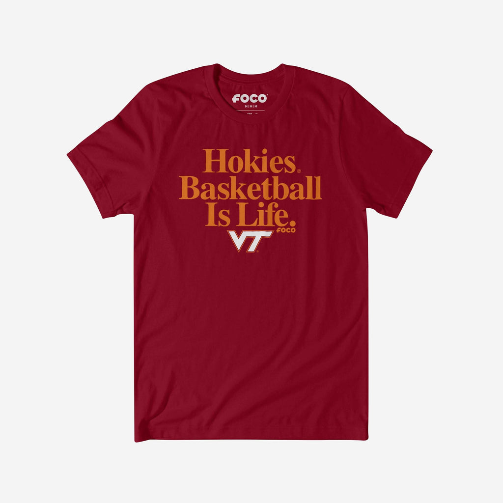 Virginia Tech Hokies Basketball is Life T-Shirt FOCO S - FOCO.com