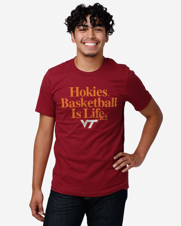 Virginia Tech Hokies Basketball is Life T-Shirt FOCO - FOCO.com