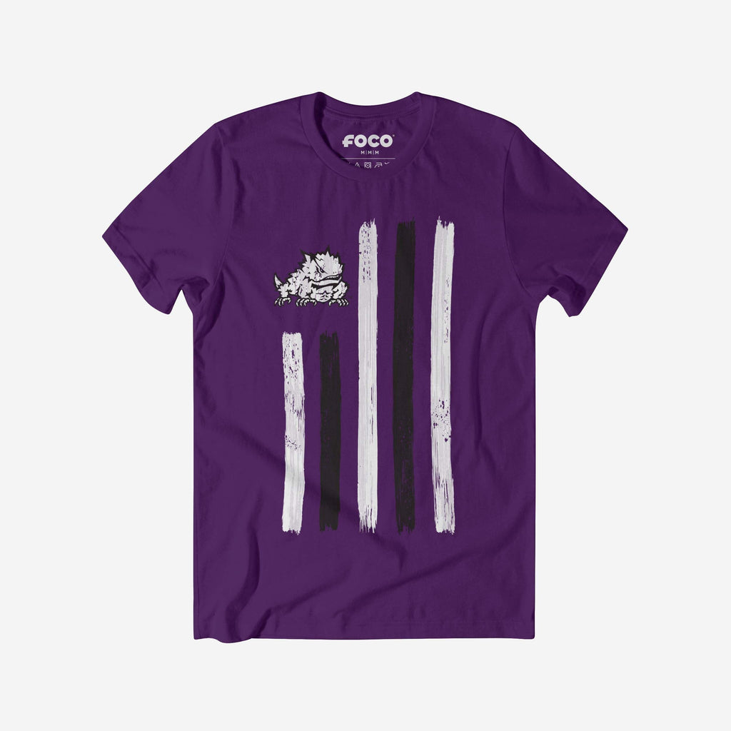 TCU Horned Frogs Brushstroke Flag T-Shirt FOCO S - FOCO.com