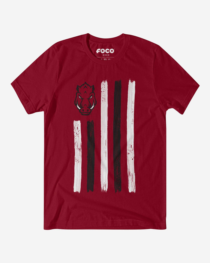 Arkansas Razorbacks Brushstroke Flag T-Shirt FOCO S - FOCO.com