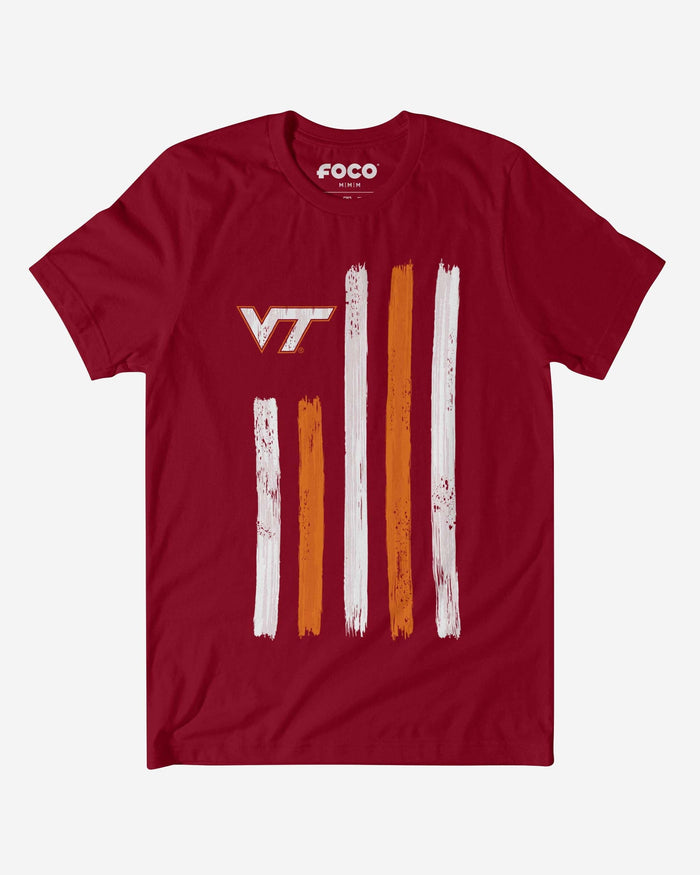 Virginia Tech Hokies Brushstroke Flag T-Shirt FOCO S - FOCO.com