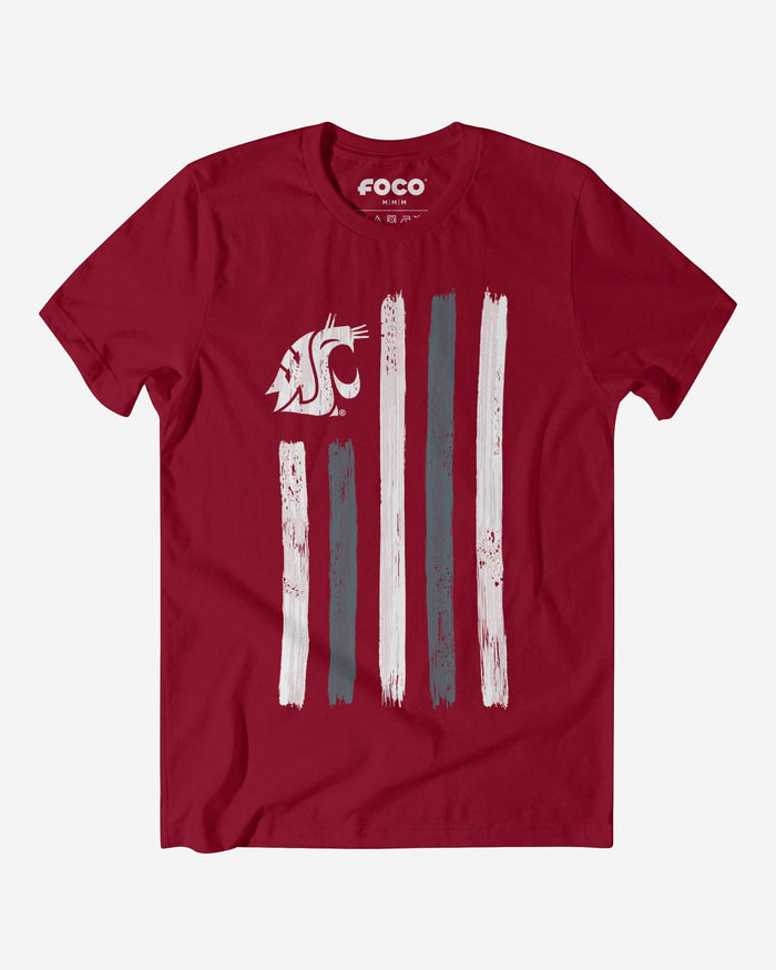 Washington State Cougars Brushstroke Flag T-Shirt FOCO S - FOCO.com