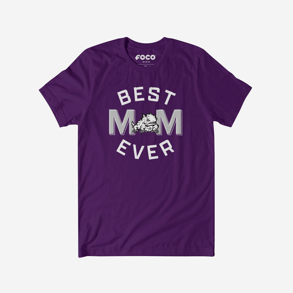 TCU Horned Frogs Best Mom Ever Arched T-Shirt FOCO S - FOCO.com