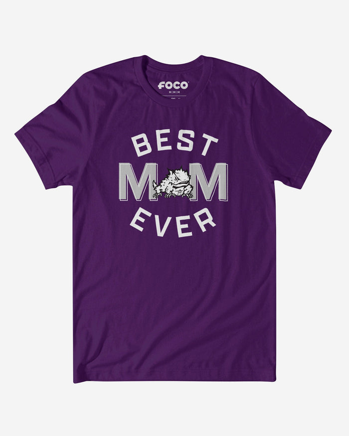 TCU Horned Frogs Best Mom Ever Arched T-Shirt FOCO S - FOCO.com
