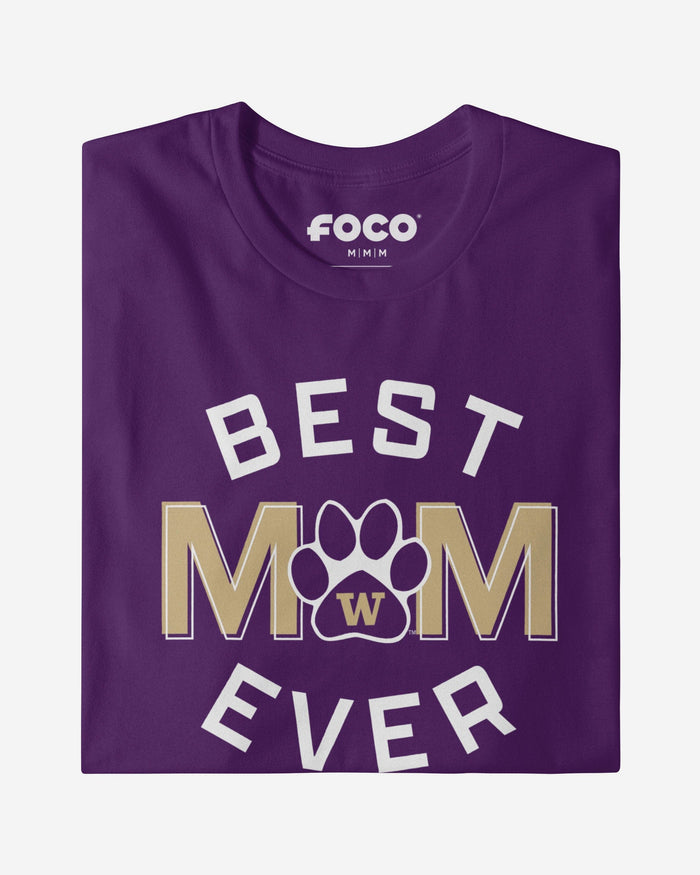 Washington Huskies Best Mom Ever Arched T-Shirt FOCO - FOCO.com