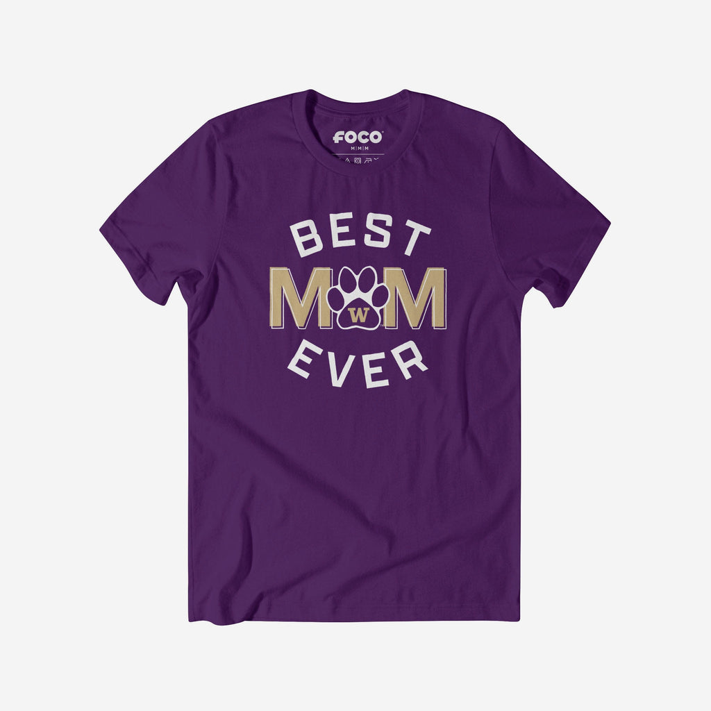Washington Huskies Best Mom Ever Arched T-Shirt FOCO S - FOCO.com