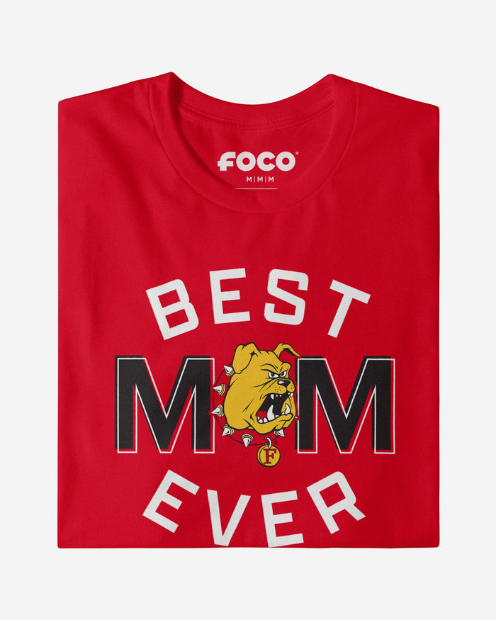Ferris State Bulldogs Best Mom Ever Arched T-Shirt FOCO - FOCO.com
