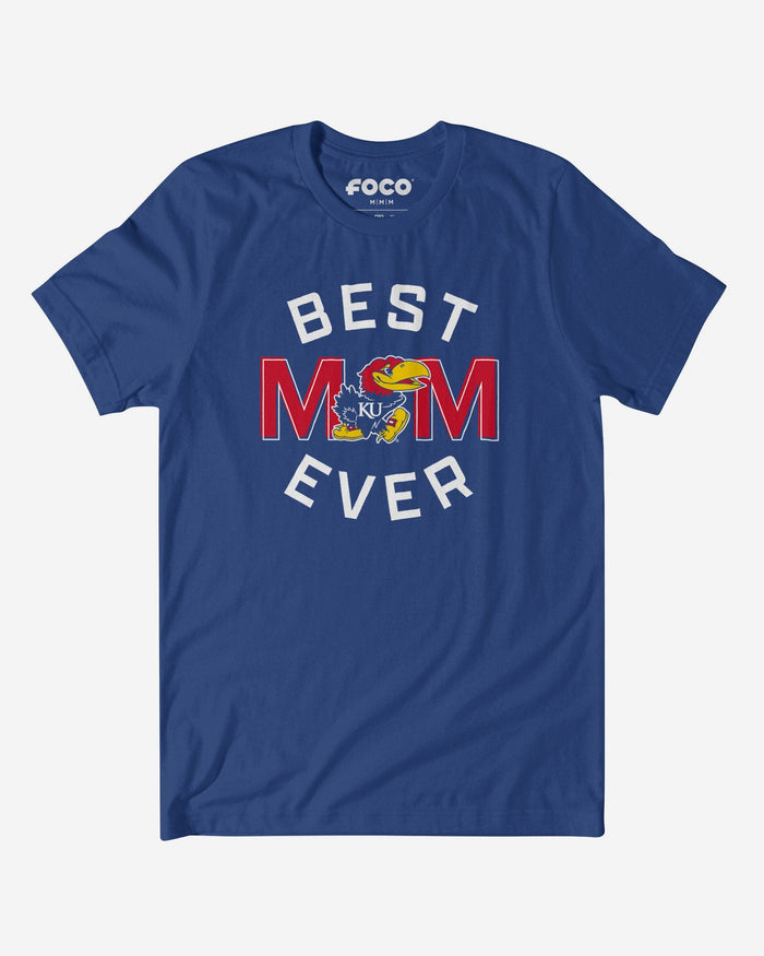 Kansas Jayhawks Best Mom Ever Arched T-Shirt FOCO S - FOCO.com