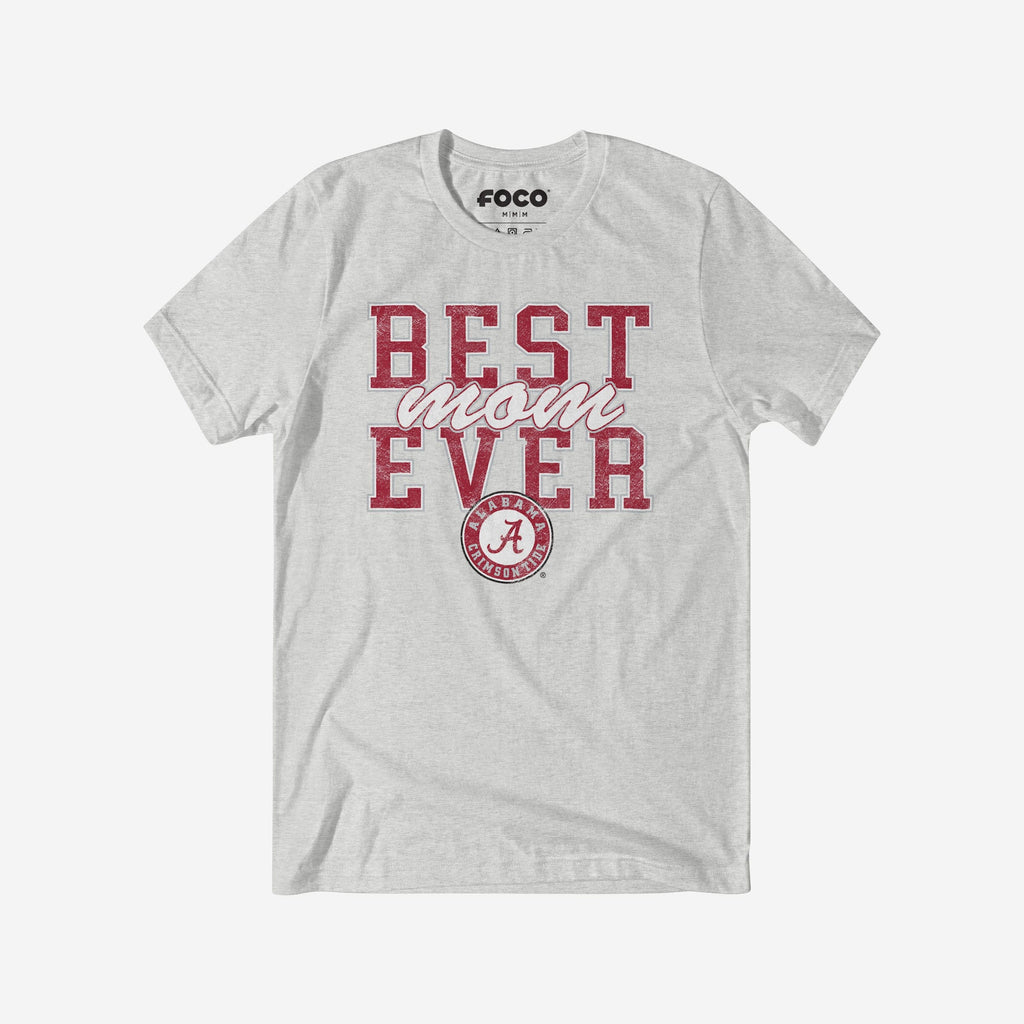 Alabama Crimson Tide Best Mom Ever Stacked T-Shirt FOCO S - FOCO.com