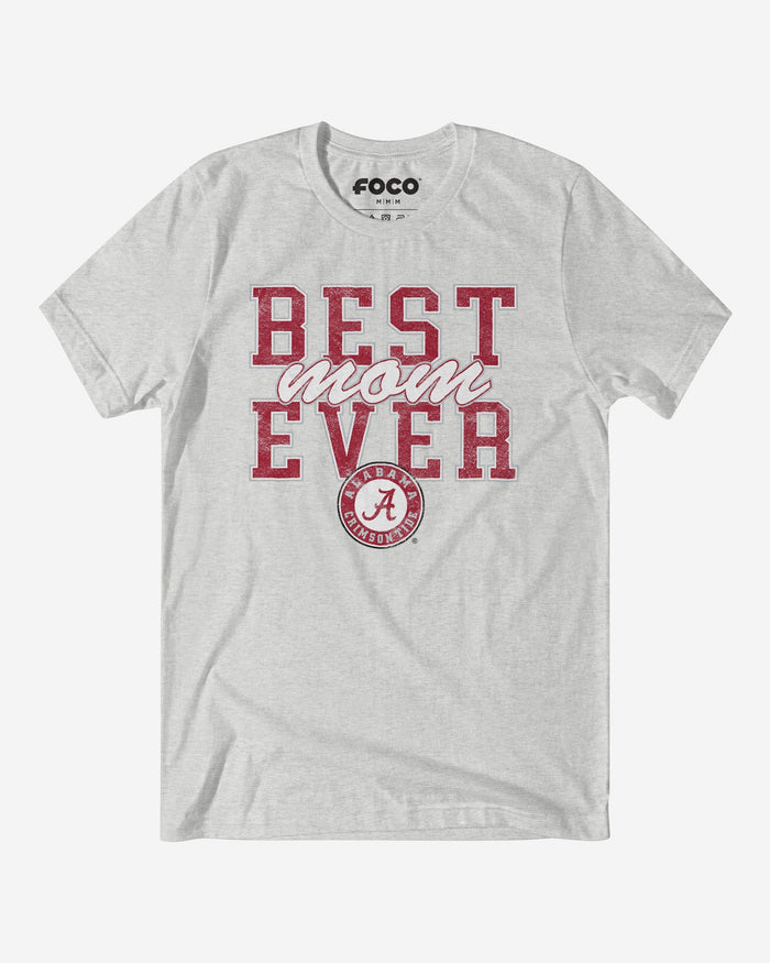 Alabama Crimson Tide Best Mom Ever Stacked T-Shirt FOCO S - FOCO.com